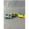 Image 3 : 1988 McDonald's Turbomac Happy Meal Toy Cars & 1966 Peanuts Charlie Brown Conductor Push Down Train 