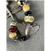 Image 2 : Vintage Beaded Stretch Bracelet w/ Metal Accents
