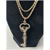 Image 2 : Chain Necklace Approx. 32" L w/ 3" Custom Steampunk Key Pendant