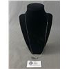 Image 1 : Silver Tone 24" Long Chain w/ Custom Made First Nations Metal 1.5" Long Pendant Marked