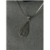 Image 2 : Silver Tone 24" Long Chain w/ Custom Made First Nations Metal 1.5" Long Pendant Marked