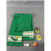 Image 1 : 3 Souvenir Magnets & 2009 CFL Retro Saskatchewan Roughriders Scarf