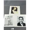 Image 2 : 6 Vintage 8" x 10" B&W Hollywood Movie Star Photos Some Autographed - Joan Crawford,Betty Grable, Er