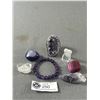 Image 1 : Nice Assortment Of Polished Rocks & Crystals Including Stone Bracelet
