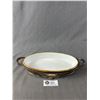 Image 1 : Vintage "Memun Depose" 9.5" x 5" France Ramkin w/ E.P Metal Holder.
