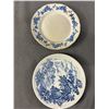 Image 2 : Assortment Of Vintage Blue & White Pattern Saucers & Butter Plates - Ridgway, Wedgewood, Staffordshi