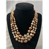 Image 2 : Vintage Multi Strand Costume Necklaces - One Marked Hong Kong