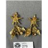 Image 2 : Vintage 80's Gold Tone Novelty Charm Earrings - High Quality!