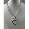 Image 2 : Lovely Silver & Rose Gold Tone Front Toggle Closure Necklace
