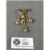 Image 1 : Nice Quality Gold Tone Chatelaine Style Charm Brooch