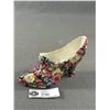 Image 1 : Vintage Royal Winton Black Chintz 'Florence' Shoe - Made In England