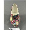 Image 2 : Vintage Royal Winton Black Chintz 'Florence' Shoe - Made In England