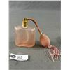 Image 2 : Vintage Pink Glass Perfume Bottle w/ Atomizer & 2 China Dresser Boxes (one Minton)