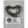 Image 2 : Large Sterling Silver Heart Pendant. Heavy 21 gr