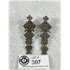 Image 1 : Pair of Custom Sterling Silver Dangle Earrings Marked 925 Heavy 15.6gr