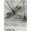 Image 3 : Pair of 925 Sterling Silver Dragonfly Drop Earrings