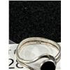 Image 2 : Vintage Sterling Silver w/ Black Onyx Stone Ring