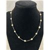 Image 2 : Vintage Sterling Silver w/ Genuine Pearls Necklace + Pair of Sterling Silver Earrings