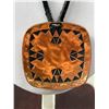 Image 2 : Vintage Native American Copper Pendant w/ Black Cord Necklace