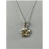Image 2 : Lovely 925 Sterling Silver Flower Pendants w/ 925 Chain Necklace