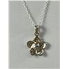 Image 3 : Lovely 925 Sterling Silver Flower Pendants w/ 925 Chain Necklace