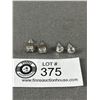 Image 3 : 4 Pairs of Sterling Silver w/ Stones Stud Earrings
