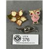 Image 1 : 3 Vintage Brooches