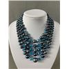 Image 2 : Vintage 1950th 5 Strands Pearls + Faceted Glass Beads Necklace