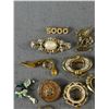 Image 2 : Huge Collection of Brooches Scarf Clips, Pendants Etc