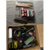 Image 1 : Box of Trains Cars, Tracks Switches Etc