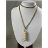 Image 3 : Lovely Gold Plated Necklace with a Crystal Stone