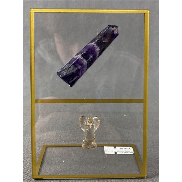 Amethyst Tower and Smokey Quartz Angel on Display Retails $250
