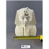 Image 2 : Ceramic King Tut Bust. Signed and Dated on Bottom.