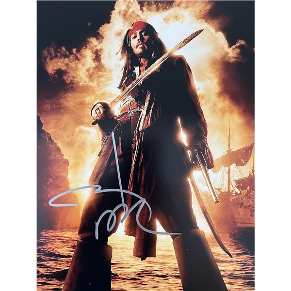 Pirates of the Caribbean Johnny Depp signed photo