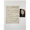 Image 1 : Alice Geraldine Farrar Signed Note and Photo