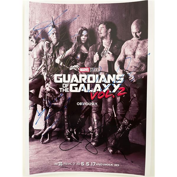 Guardians of The Galaxy cast signed photo