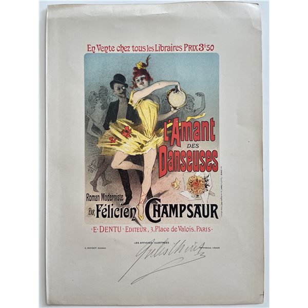 Jules Cheret signed 1890-1985 Lithograph