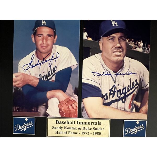 Sandy Koufax / Duke Snider signed photo