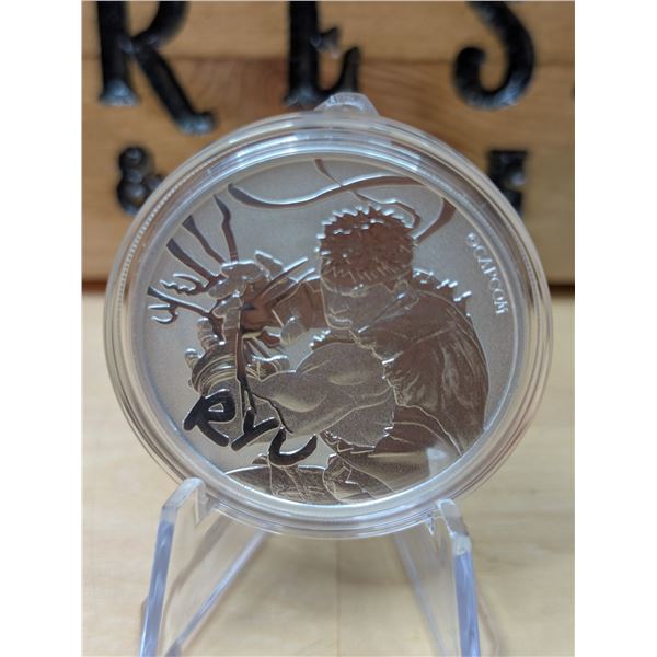 Lot 12-1) 1 oz Street fighter RYU silver Round
