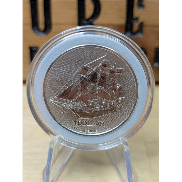 Lot 17-1) 1 oz Cook Island silver coin 2023