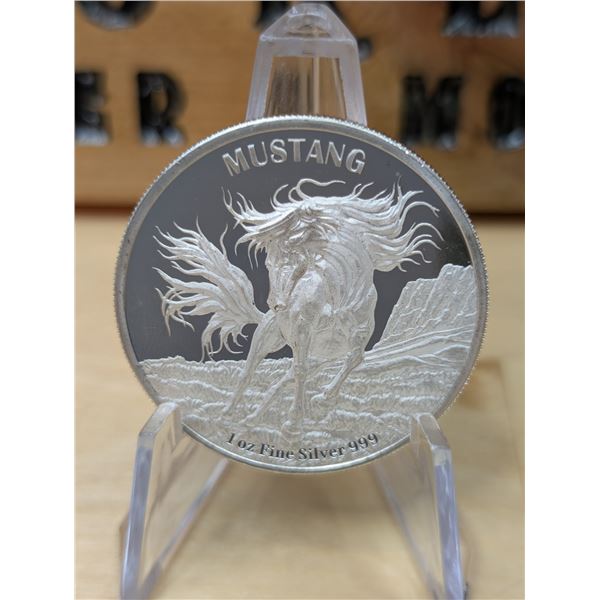 Lot 19-1) 1 oz Mustang Tokelau 2024 Silver