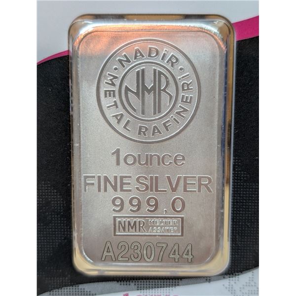Lot 22-1) 1 oz Nadir metal rafinery bar