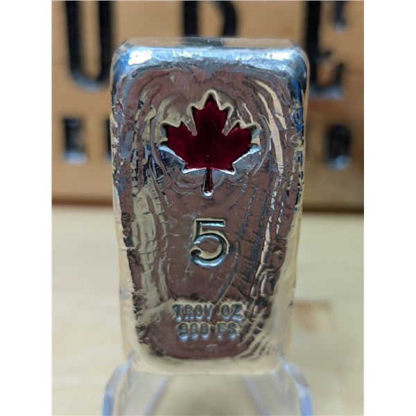 Lot 24-1) 5 oz Maple leaf bar