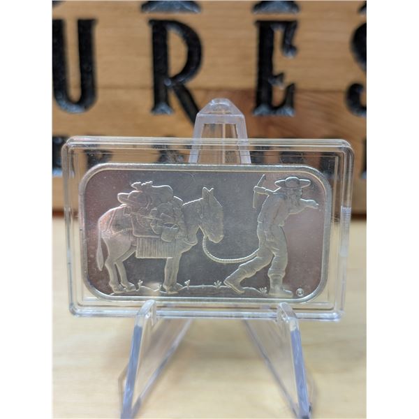 Lot 28-1) 1 oz SilverTowne Prospector Bar