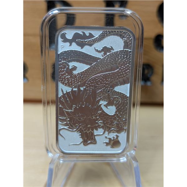 Lot 29-1) 1 oz 2022 Dragon silver Bar