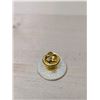 Image 4 : Lot 32-1)  RCM Maple leaf logo gold round lapel pin