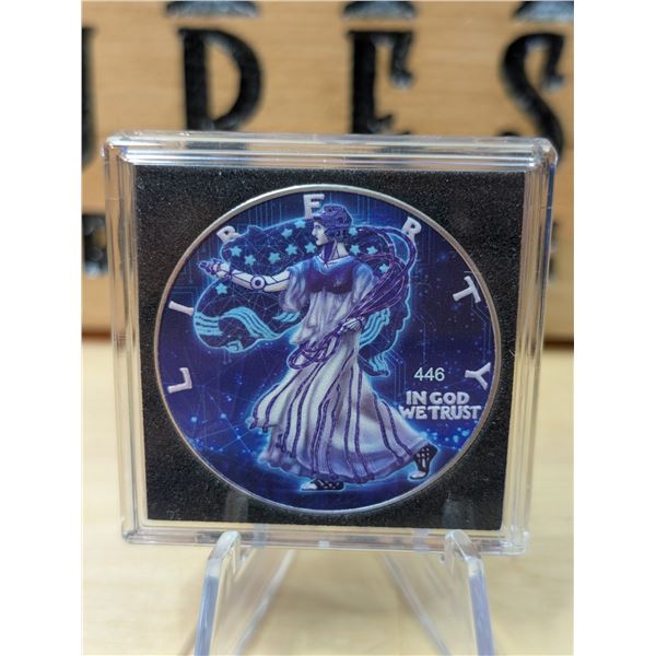 Lot 33-1) 1 oz Colored walking liberty silver coin