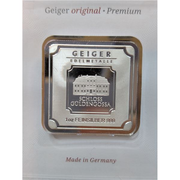 Lot 35-1) 1 oz Geiger school Guldengossa Bar