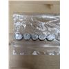 Lot 40-1) 5x1/10oz Decorated silver round