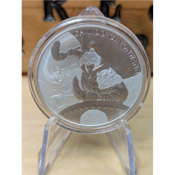 Lot 48-1) 1 oz Chiwoo Cheonwang Legendary Warriors Silver Round